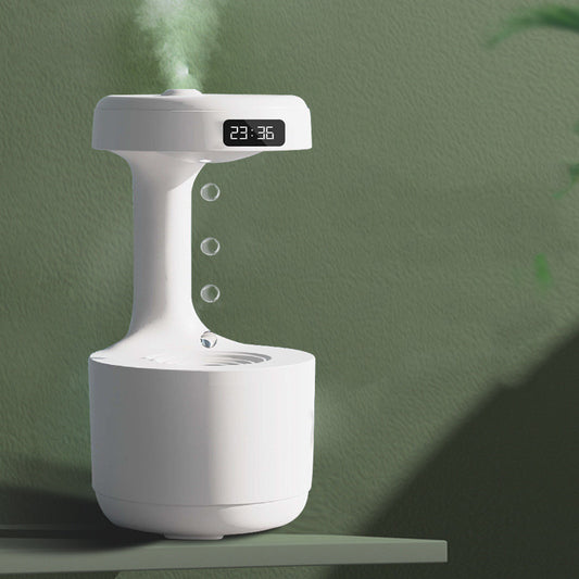 Anti-Gravity Humidifier With Clock Water Fog Sprayer