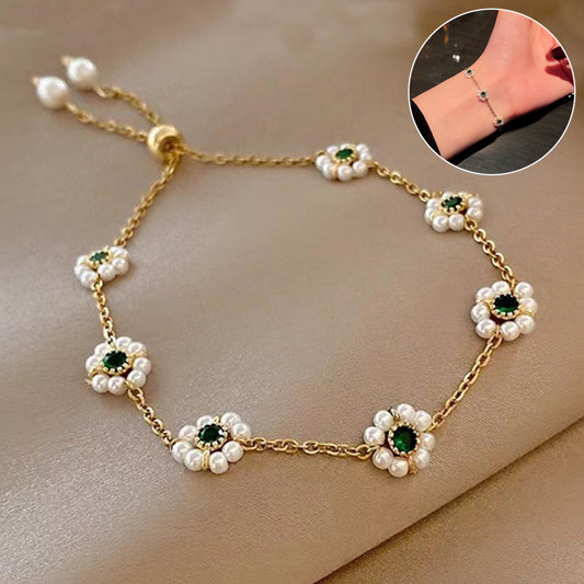 Pearl Flowers Fashion Adjustable Chain Bracelet