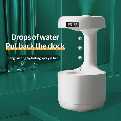 Anti-Gravity Humidifier With Clock Water Fog Sprayer