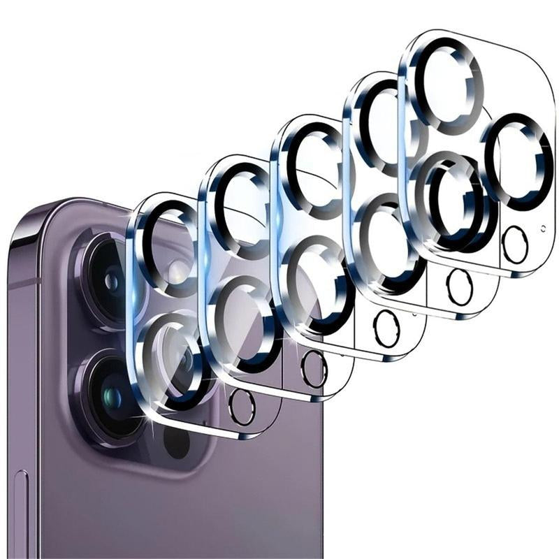 Clear Tempered Glass Phone Camera Lens Protector, 5 Counts Phone Camera Lens Protective Film, Phone Accessories Compatible with Iphone 11 12 13 14 Pro Max 15 Pro Max